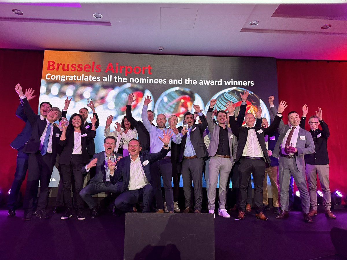 BrusselsAirport's tweet photo. It’s a wrap! Congratulations to all the nominees and winners for their commitment and contribution. See you next year 👋 Read our latest #pressrelease: https://t.co/d5ZaN2LJyk #BRUawards #BRUcargo #brusselsairport https://t.co/sY7fVLbuZ3