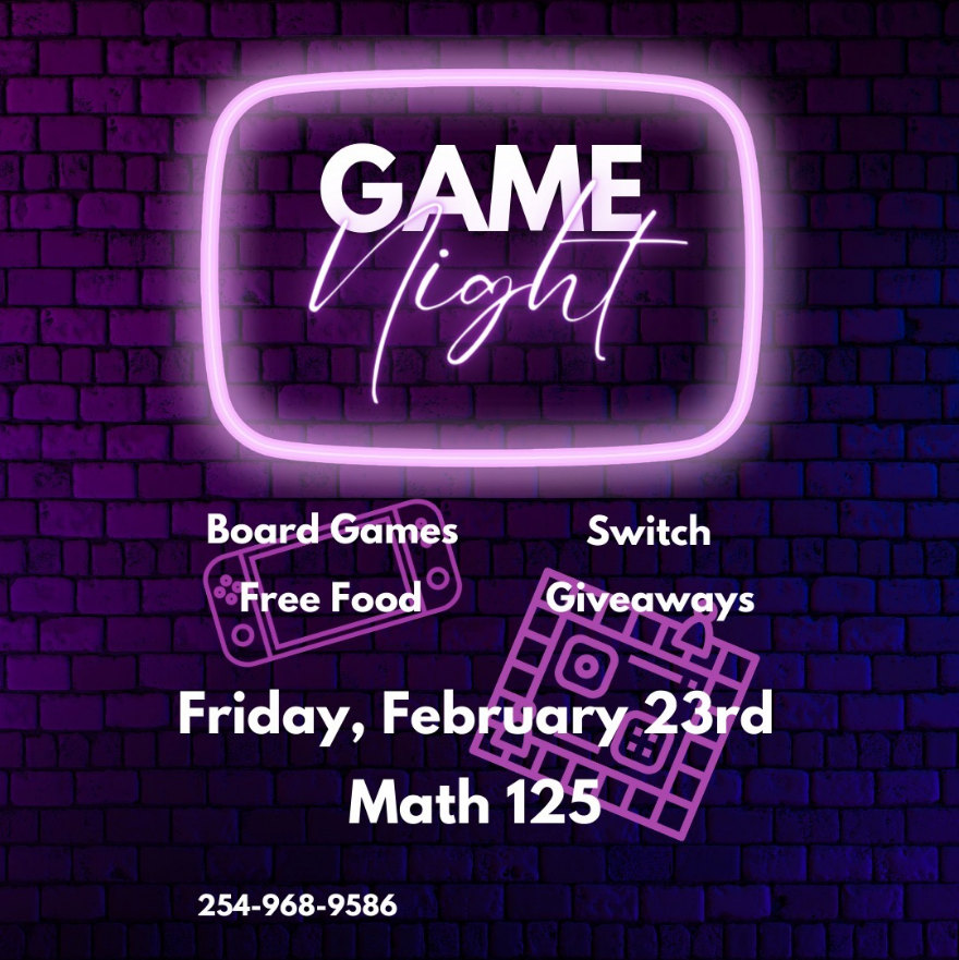 Join us for game night THIS Friday (2/23) from 5:30-8:30pm in Math 125! There will be FREE food, board games, a Switch, and a giveaway!