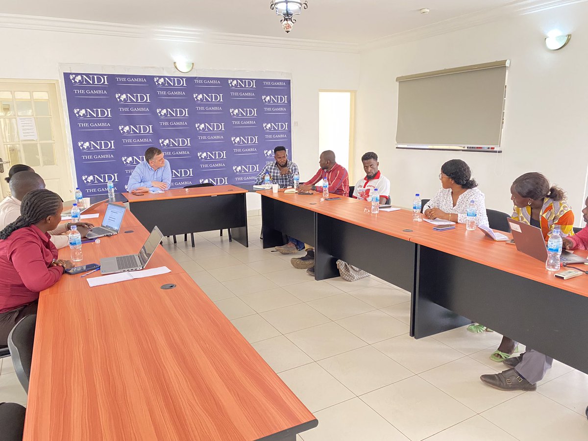 Elections Watch Committee-The Gambia (@electionwatch22) on Twitter photo The EWC steering committee had a meeting today with <a href="/ndigambia/">NDI-The Gambia</a> ahead of the Electoral Reform Conference.
This conference will bring together all election stakeholders to discuss the work we do and reforms we want to have before the next electoral cycle.
#Election #reforms The EWC steering committee had a meeting today with <a href="/ndigambia/">NDI-The Gambia</a> ahead of the Electoral Reform Conference.
This conference will bring together all election stakeholders to discuss the work we do and reforms we want to have before the next electoral cycle.
#Election #reforms