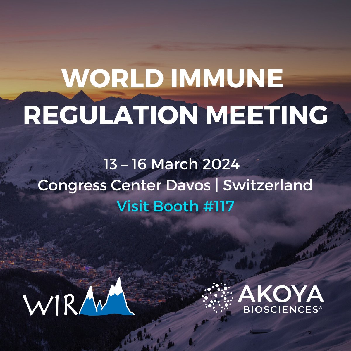 We look forward to exhibiting at #WIRM2024 from March 13-16, 2024, at the Congress Center in Davos, Switzerland! Our team will be available at booth #117 to showcase our groundbreaking #spatialbiology solutions. bit.ly/49wfjaI @SIAF_UZH #Immunology
