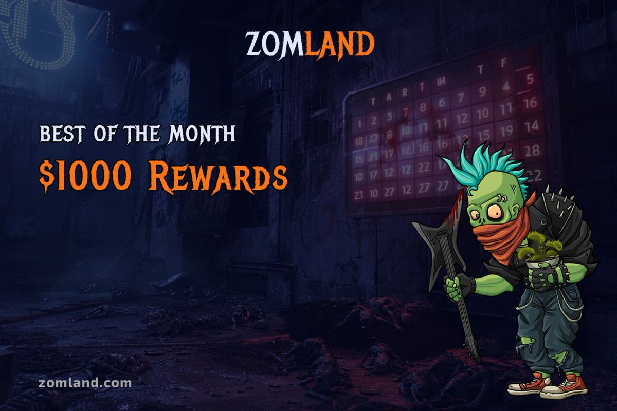 🎮 Attention all Zomland gamers! It's time to reap the rewards of your monthly activity: 🏆 Lead, Compete, and Win Monthly Rewards 💸 Stand a Chance to Win $1000 in Zealy Quests: zealy.io/c/zomland/ques… 🥇 Top Performer: $300 🥈 2nd Place: $200 🥉 3rd Place: $150 4️⃣ 4th Place:…