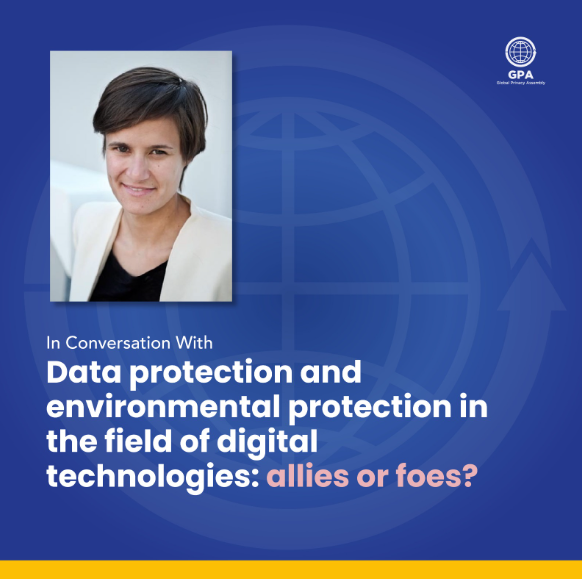 Camille Bourguignon from the @UNamur tell us about the relation between 'Data protection and environmental protection in the field of digital technologies: allies or foes? ⏬🧐 Further info down here ⏬ globalprivacyassembly.org/wp-content/upl… #PrivacyMatters