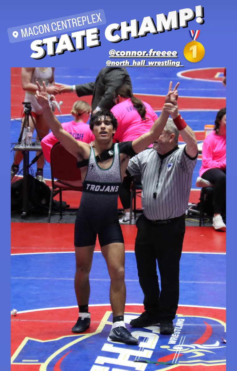 North Hall Athletics (@nth_athletics) on Twitter photo State Champ!
Connor Free wins his 2nd State ring in dramatic fashion with a 4-3 victory in the state finals!
North Hall takes GHSA 4A Runner Up at State Traditionals
<a href="/NTHwrestling/">North Hall Trojan Wrestling</a>
<a href="/gtimessports/">The Times Sports</a> <a href="/gtimessports/">The Times Sports</a> <a href="/athletics_hcsd/">Hall County Athletics</a> State Champ!
Connor Free wins his 2nd State ring in dramatic fashion with a 4-3 victory in the state finals!
North Hall takes GHSA 4A Runner Up at State Traditionals
<a href="/NTHwrestling/">North Hall Trojan Wrestling</a>
<a href="/gtimessports/">The Times Sports</a> <a href="/gtimessports/">The Times Sports</a> <a href="/athletics_hcsd/">Hall County Athletics</a>