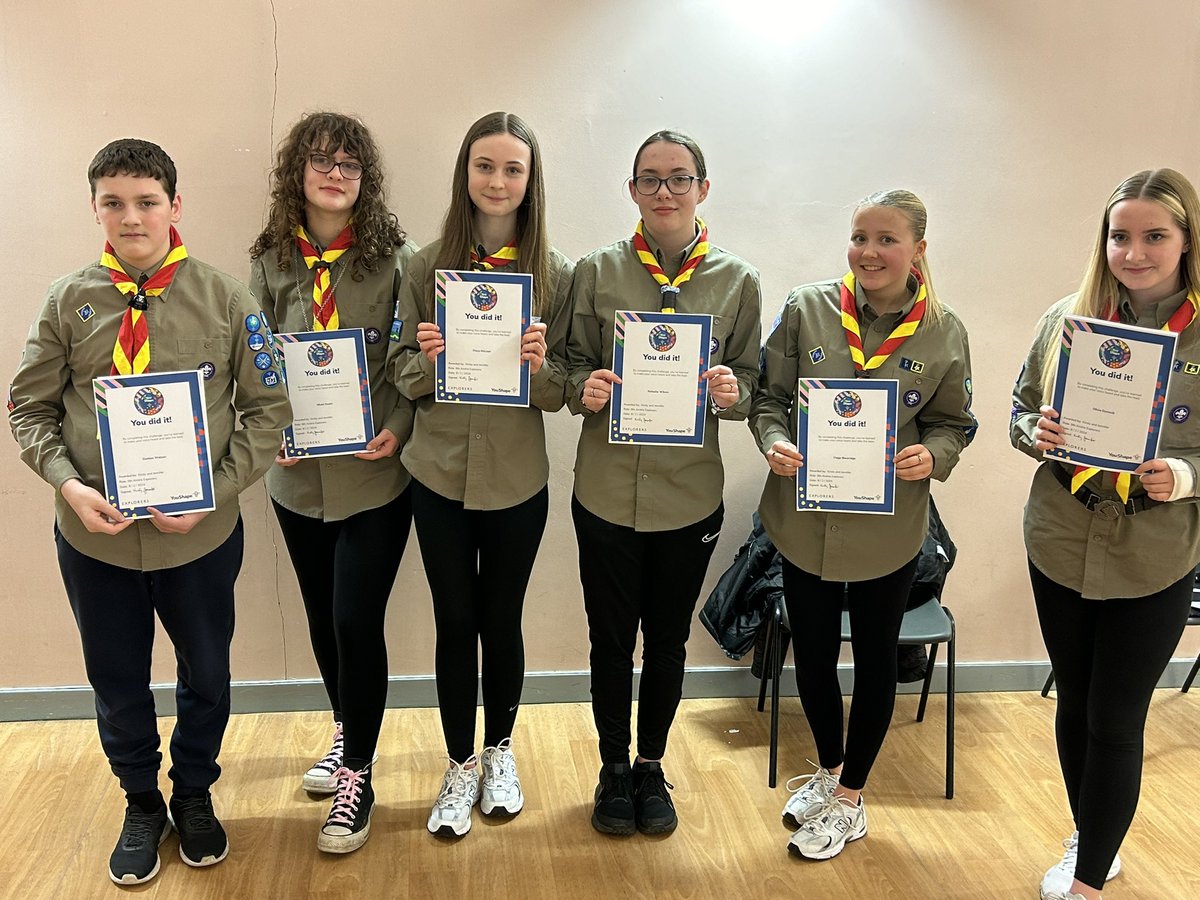 JenLafferty2's tweet image. Some badges, belts and certificates presented to the Explorers tonight!
Explorer Scout Young Leader Belts
You Shape Awards
Bronze Duke of Edinburgh 
Bronze Zodiac Awards
Saltire Awards for volunteering!!
@ClydeScouts @ScoutsScotland @NLCYouthwork @9thAirdrie @kirstydofe