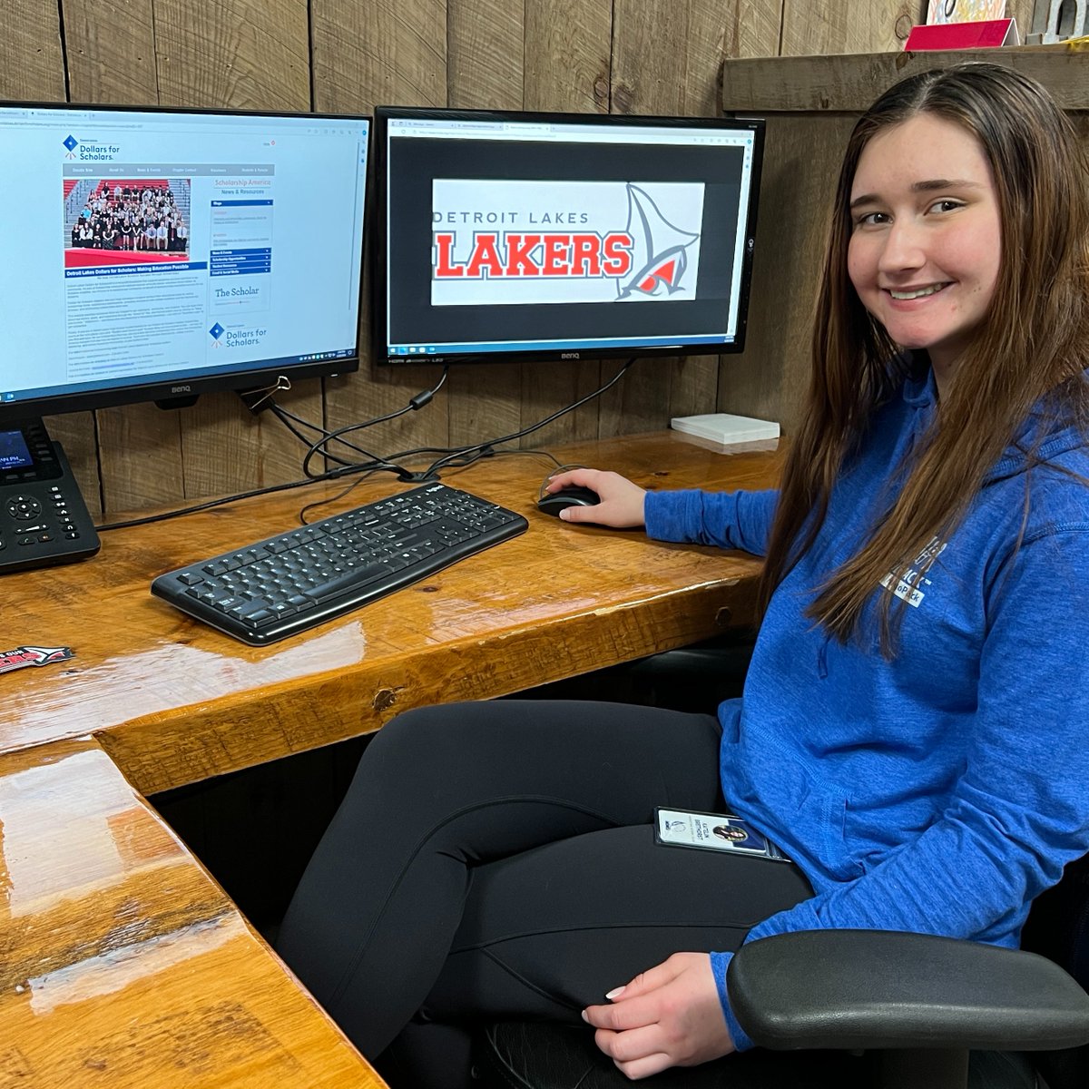DetroitLakesDFS's tweet photo. Kudos to Katelin for getting started on her Dollars for Scholars Application! 👏🎓

DLHS Seniors- get started TODAY! ⬇
https://t.co/mvkzghIfFo

#dlhs #sailsup #dlhsdollarsforscholars #scholarships #education #graduation #classof2024 #detroitlakes https://t.co/xBkE9PHVXm