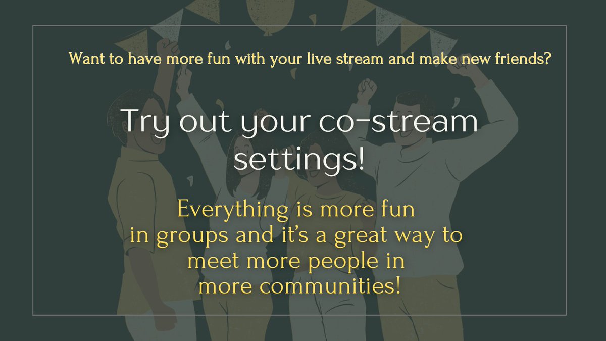 Sometimes you just need friends in your streams🤗
Try out a co-stream with a trusted member of your community. You can grow together and have fun at the same time.🤡
#Gaming #Twitch #Streaming #Trovo #kick #friends