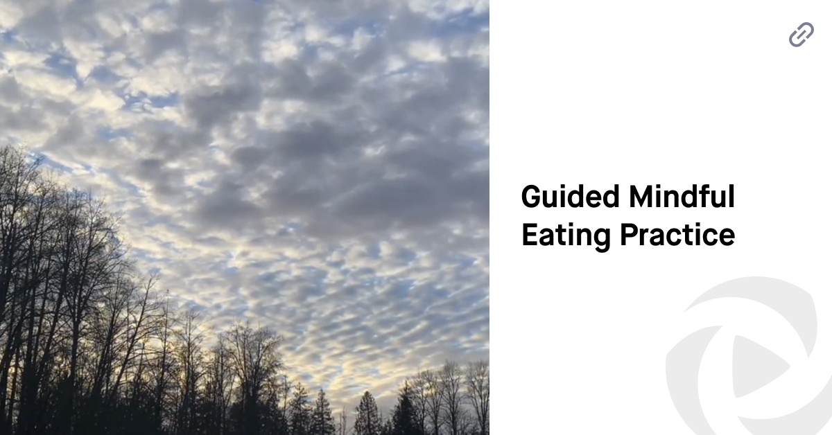 Want to bring more awareness to your relationship with food? In this 10-minute guided mindful eating practice with Haley, our licensed psychologist, you’ll learn to connect with the physical, mental, and emotional sensations associated with eating. gofb.info/MindfulEatingGM