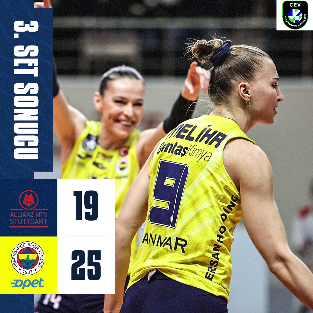 Üçüncü seti de kazanıyoruz! 🤜🤛 #SarıMelekler #CLVolleyW