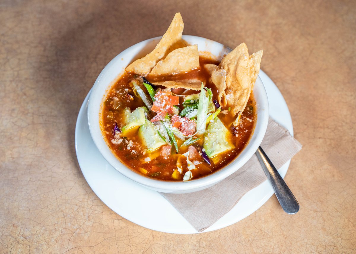 TheMission_sd's tweet photo. 🥑🔥 There's nothing quite like a hot bowl of soup on a rainy day, is there? Our tortilla soup is bursting with rich flavors of tomatoes, garlic, chipotle chiles, and a refreshing twist of lime and avocado 🥣#SanDiego #TortillaSoup #Soup #Yummy #lunch #RainyDays #avocado #garlic https://t.co/AVPqv78HuW