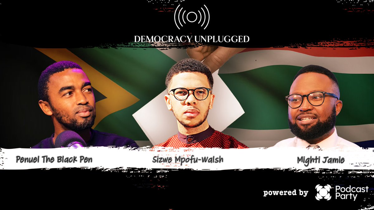 Coming soon - #DemocracyUnplugged with our inaugural panel @GodPenuel @SizweMpofuWalsh @MightiJamie for the official launch of #PodcastParty tomorrow night. YouTube video will premiere on Thursday - you don’t want to miss this. Subscribe 📺 youtube.com/@PodcastPartys…