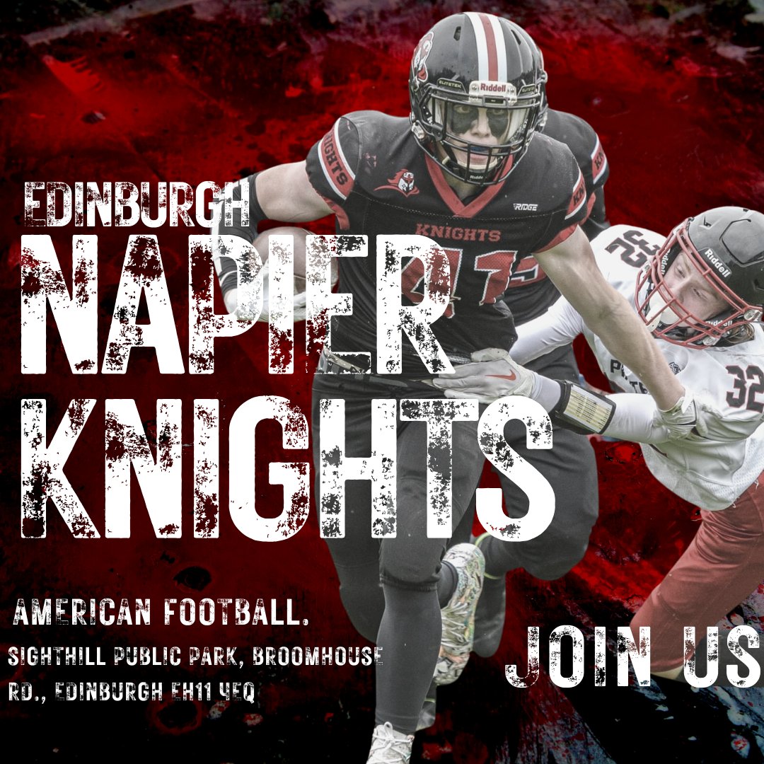 🏈Recruiting Now🏈

The Edinburgh Napier Knights are actively recruiting players aged 7-19 for the upcoming 2023/24 season!

🏈All equipment provided
🏈No experience necessary
🏈First 3 sessions free for new players!

Sign up link in bio!