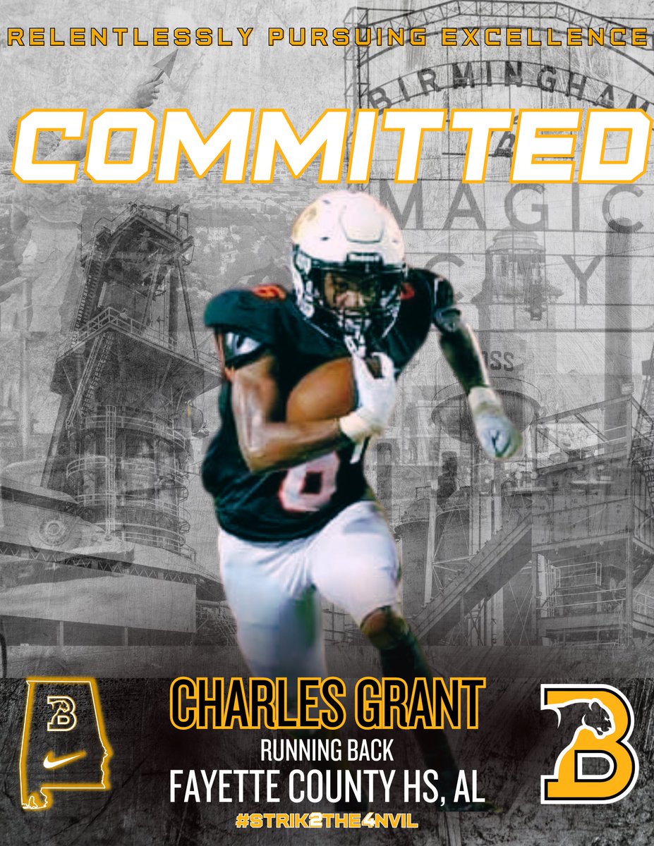 Great addition to the backfield! Welcome <a href="/Kvng_Chuck7/">Charles Grant</a> 
#Strik2the4nvil | #Excellence