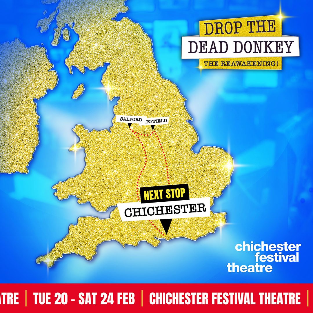 Tonight #DropTheDeadDonkey opens at @ChichesterFT, playing until 24 Feb 📺 Tickets are extremely limited, but click the link in our bio for any last remaining seats! ✨