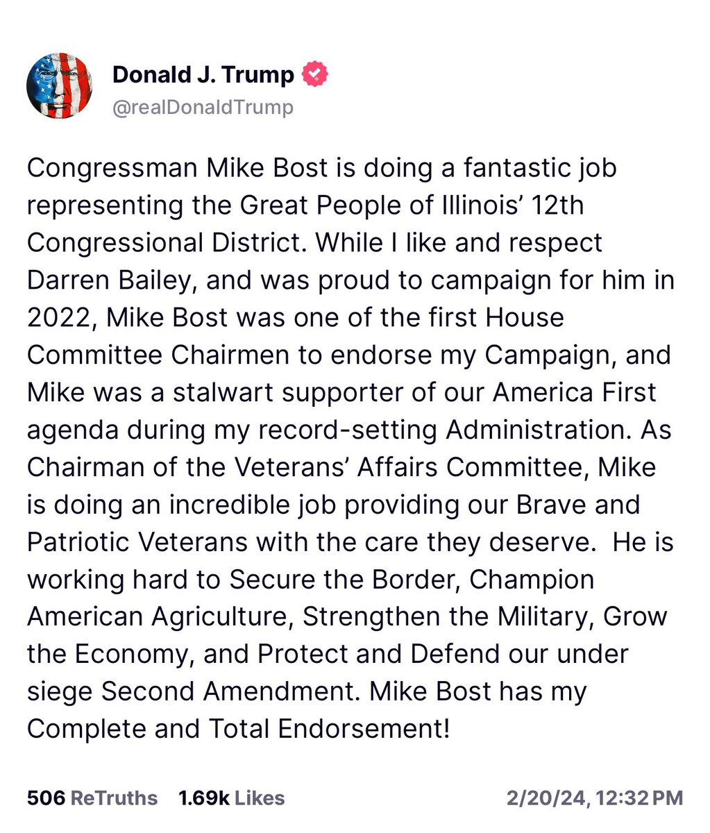 Mike Bost tweet media