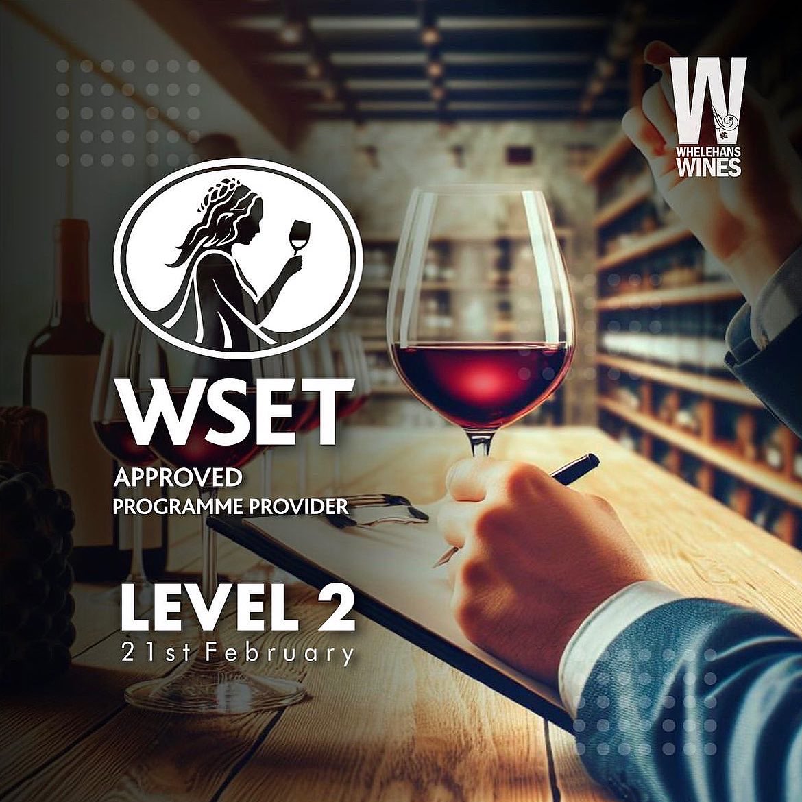 Want to improve your knowledge of #wine for business or pleasure?
@Whelehanswines are about to begin a @WSETglobal Level 2 course. They cater for all levels of learning at their wine school in south Dublin from enthusiasts to those working in #hospitality 🥂 #wineeducation