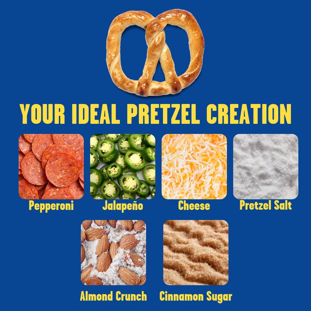 What are you putting on your pretzel? 👇👇👇