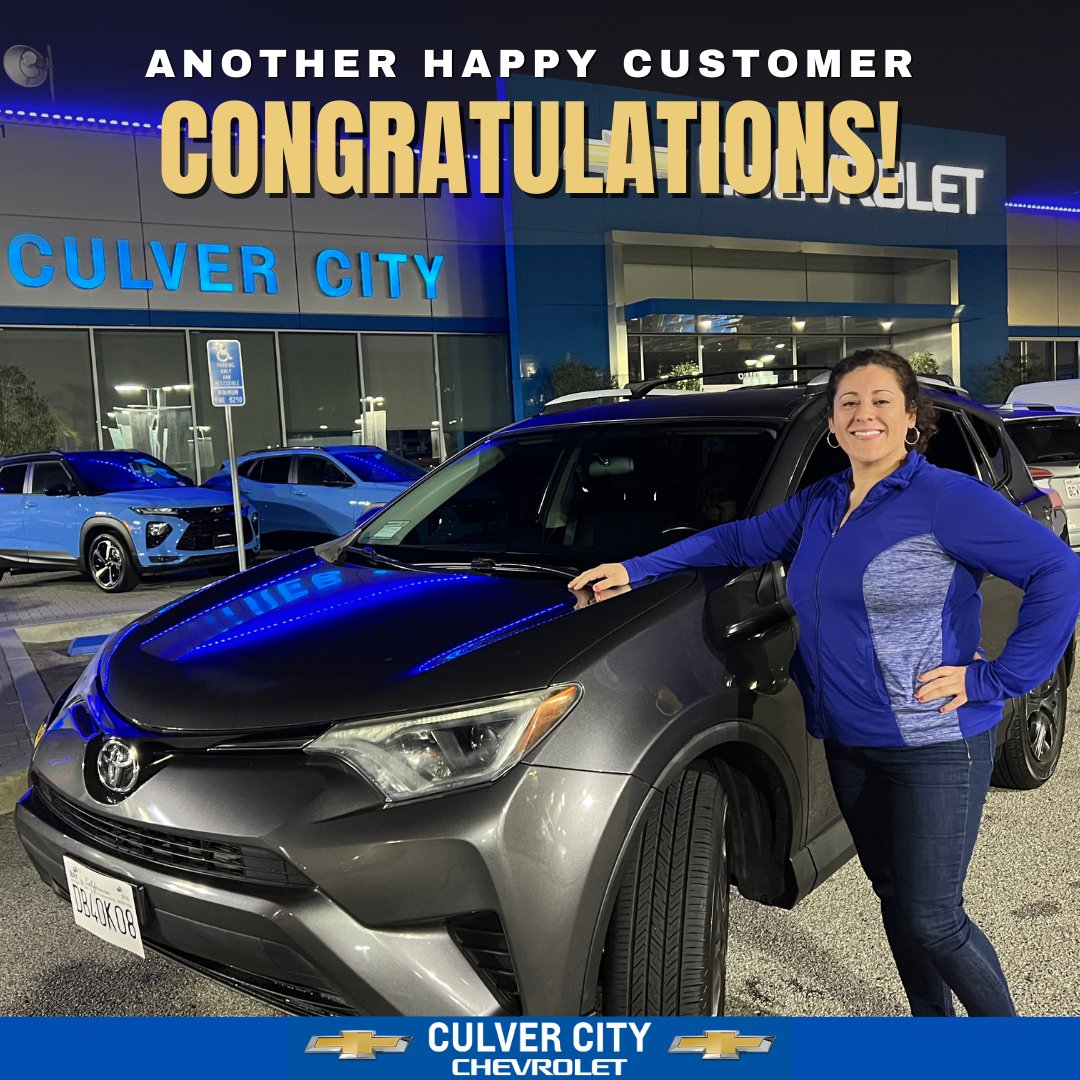🎉 New adventures await! 🚗✨ Congrats to our latest pre-owned car owner! 🌟 Get ready for memorable drives ahead, with quality and reliability from Culver City Chevrolet's pre-owned selection! 🏁 #NewJourneys #QualityPreOwned #CulverCityChevrolet 🎊