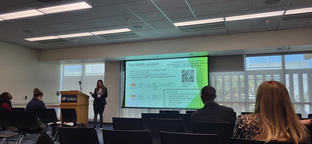 hd_caroline's tweet photo. Daniela Maizel from the University of Miami talk: "Public Health Impacts of Florida Communities Exposed to Cyanobacterial Harmful Algal Blooms" #ufwater24 #session 14 https://t.co/yDgTpn0Kym