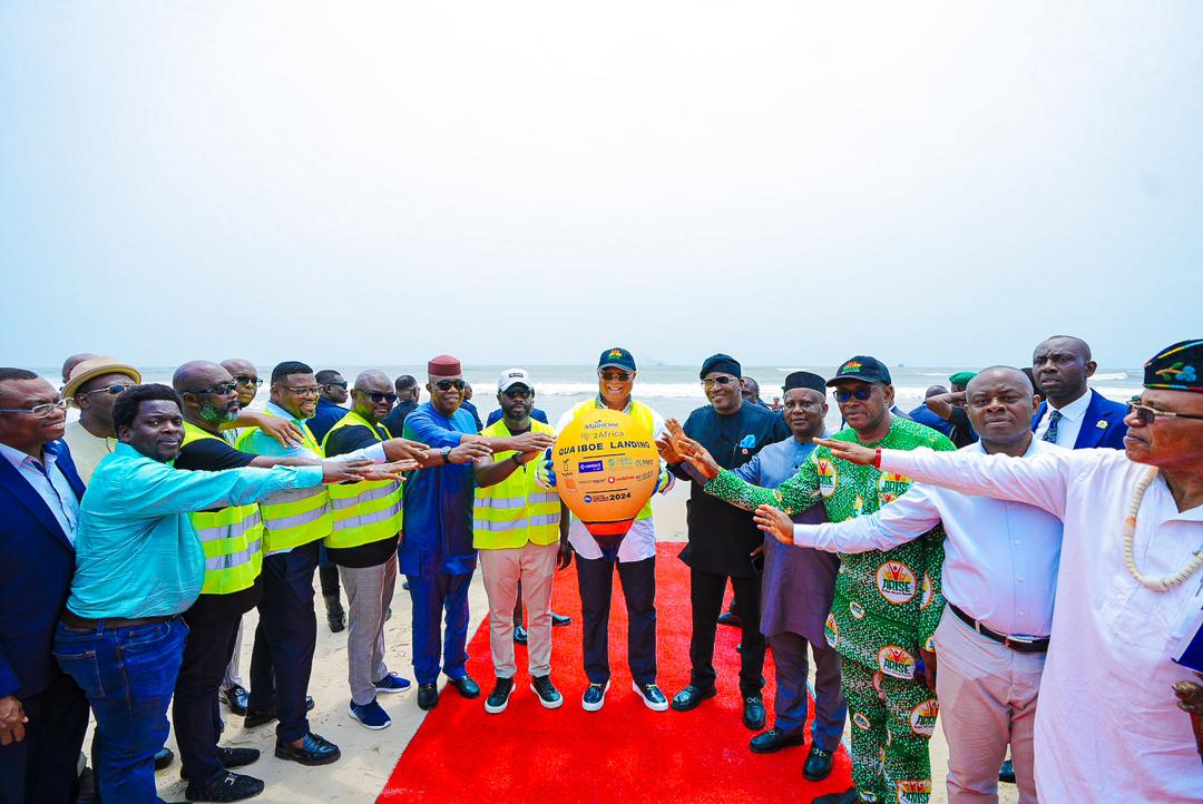 okon_sir's tweet photo. GOV ENO RECEIVES 2AFRICA SUBMARINE FIBRE OPTIC CABLE, RESTATES COMMITMENT TO TECH DEVT.

Akwa Ibom State Governor,  Pastor Umo Eno has said that the landing of the 45,000km submarine cable connecting Akwa Ibom, Nigeria's South-South region with Europe, Asia, and other parts of Africa en route the Atlantic Ocean is a monumental project that will put the State on the map of ICT innovation, economic and technological benefits around the world.

Governor Eno stated this during a brief ceremony to receive 2Africa submarine fibre optic cable from MainOne Company, at Qua Iboe beach (Behind ExxonMobil Qua Iboe Terminal), Ibeno Local Government Area.

According to the Governor, "It is befitting that you have decided to launch a signature project today in Akwa Ibom. I just want to thank God for the things that you have brought here to us. We celebrate you and we just want to assure you that we will do all we can to support this project.

"While we celebrate this great effort that would engrave Akwa Ibom State on the map of ICT innovation as well as  economic and technological benefit around the world.

" we want to reassure our people of our readiness to partner with creative entrepreneurship projects and support them to thrive," he said.

Governor Eno maintained that the launch of the submarine cable will boost the technology drive of the ARISE Agenda of his administration and called on  youths to take advantage of the infrastructure to explore their potentials in  information and communication technology.

He stressed that the fibre optic cable will provide a high-speed broadband infrastructure in Akwa Ibom State noting, "the ICT sector is of special interest to us as a State. Technology is critical to the attainment of the core pillars of the ARISE Agenda which is the economic blueprint of this administration.

"We also know the benefit of this to our youths and indeed to have this high-speed broadband infrastructure in Akwa Ibom State. We trust that our youths will go to work and earn money from their living rooms," he added. 

Governor Eno  promised to provide MAINONE Company the necessary support to enable the company operate freely on the State's waterways.