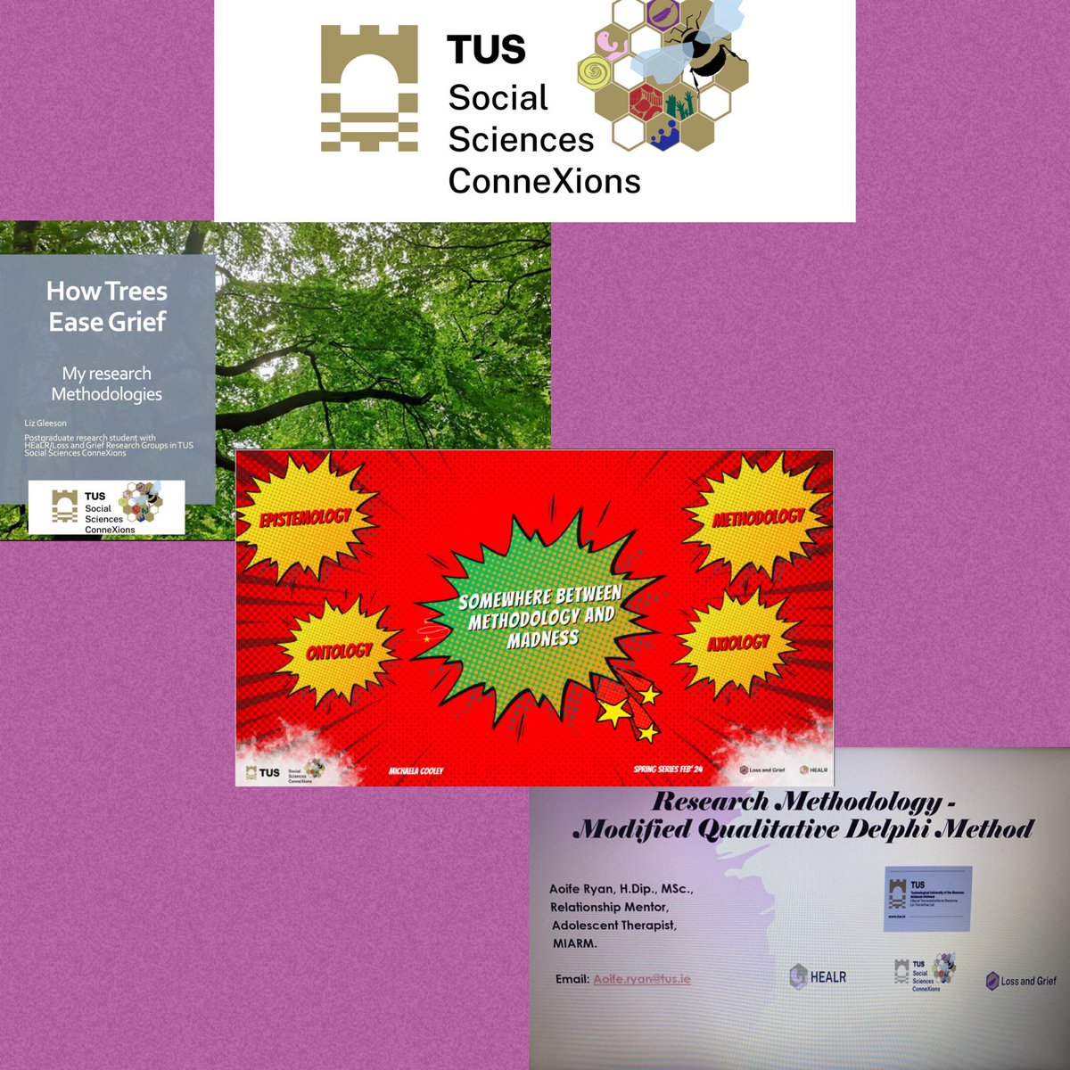 SSCatTUS_ie's tweet image. Thanks to @Kayla_cooley @Shapesofgrief &amp;amp; Aoife Ryan our speakers today at the 1st SSC #SpringSeries 2024 event! Great thoughts on #methodologies #epistemology #ontology &amp;amp; the twists &amp;amp; turns in each. Our March event features the ENGAGE  group; details coming soon!#socialsciences