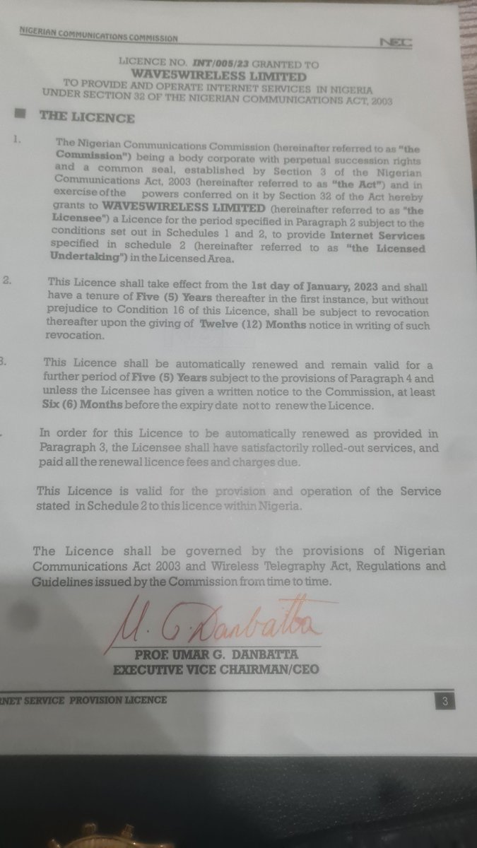 Alhamdulillah!
Thank you, <a href="/NgComCommission/">ncc.gov.ng</a>. Our license document finally arrived.