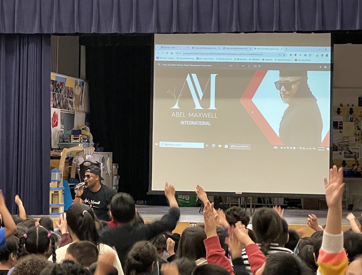 The gym at @HuntingtonRidg1 was a hot and happening place today, while we learned about believing in ourselves, being kind and being respectful for Black Heritage Month with @abelmaxwell!