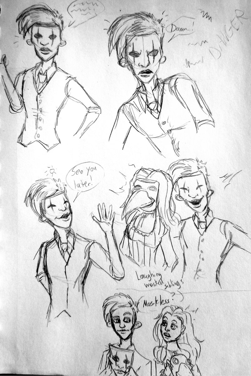 Katkalis's tweet photo. Coma/Fever doodle sheet. Fun with masks!
#baddreamcoma #baddreamfever #baddreamfeverella #baddreamcomamaskedman #fanart https://t.co/YLvp1ry8lz