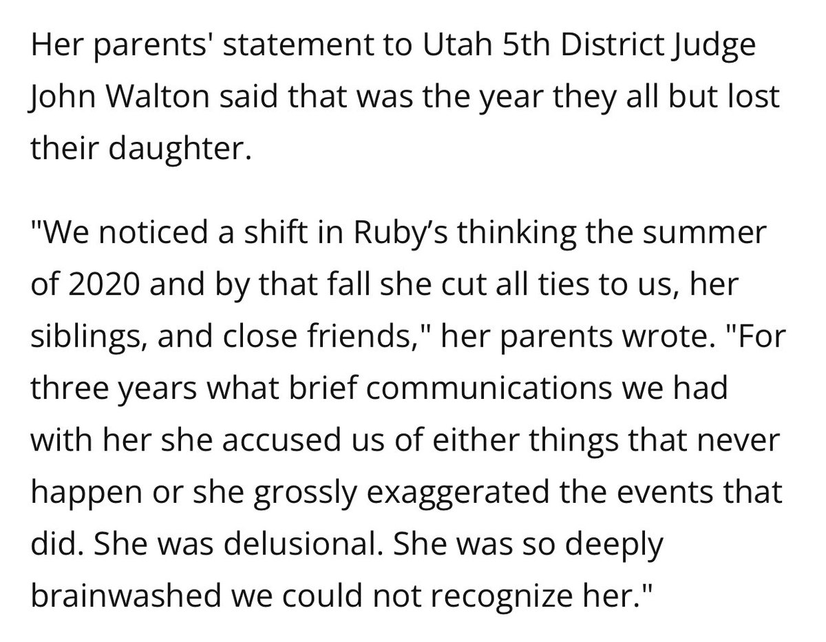 In case you weren’t aware, the mom of the 8 Passengers channel Ruby Franke was finally sentenced today. She’ll serve four consecutive sentences of one to 15 years in prison, after pleading guilty to child abuse back in December. Same for Jodi Hildebrandt.