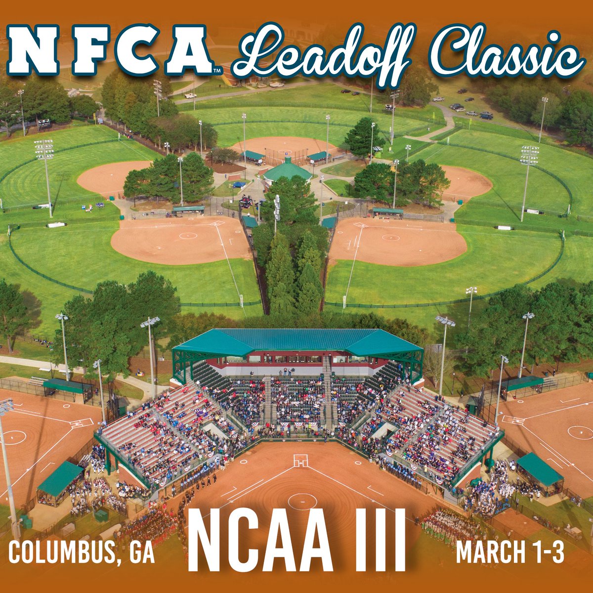 Join us in Columbus, Georgia, March 1-3 for the 2024 NFCA DIII Leadoff Classic! 🥎 @ColsGASports Don't delay, grab your 🎟️ now: bit.ly/3woiZx6 #NFCALeadoffClassics