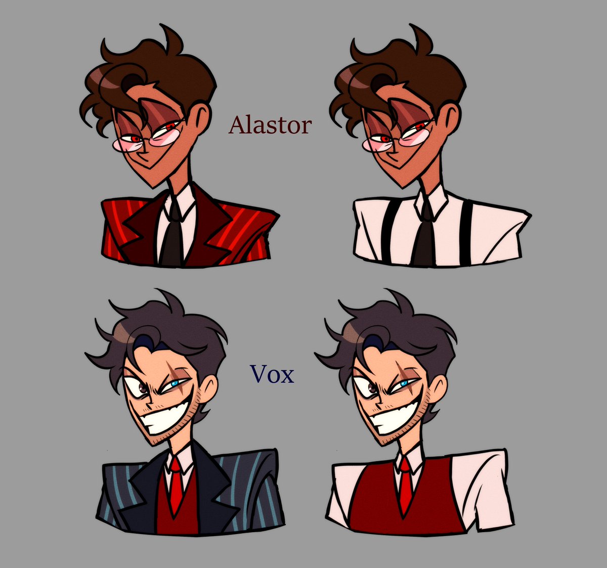 got so bored that I tried drawing them in HH artstyle
AU design btw
#HazbinHotel