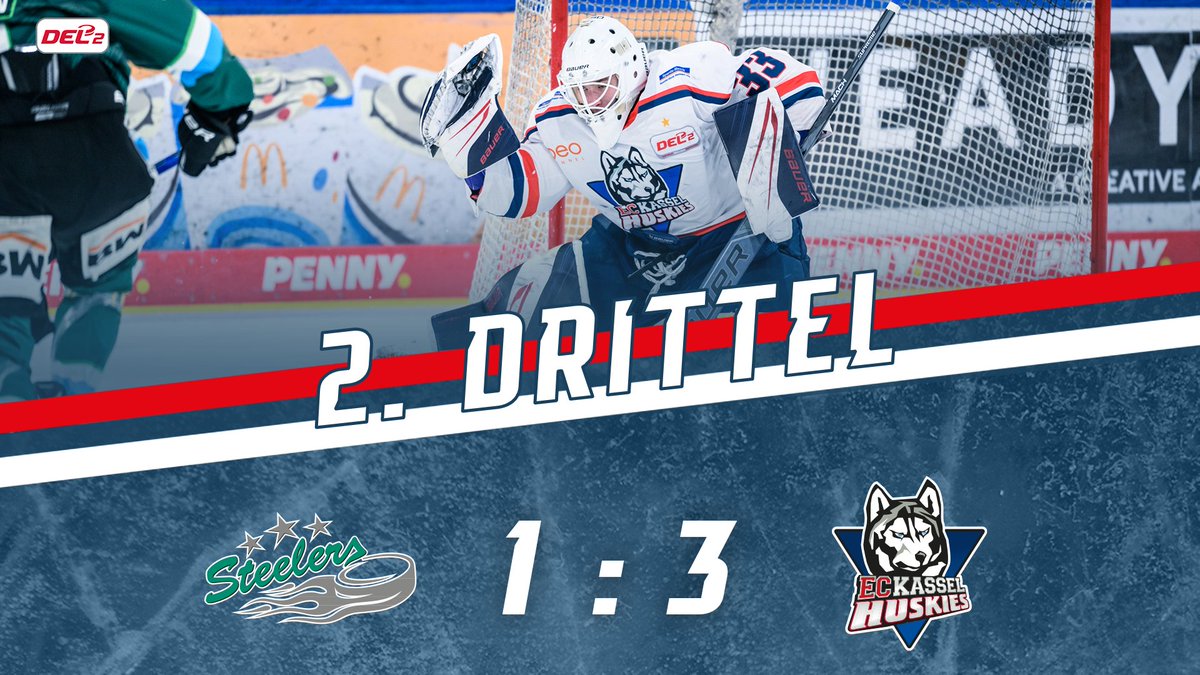 ECKASSELHUSKIES's tweet image. Was im ersten Drittel noch nicht klappte, ging im zweiten dann ganz schnell. Ahlroth und Lowry bringen die Huskies in Front, die Steelers verkürzen, aber Ahlroth stellt den vorherigen Abstand mit Treffer Nr. 2 wieder her. ⏸️

#SCBECK #imHerzeneinHusky
📸 Timo Raiser / DEL2