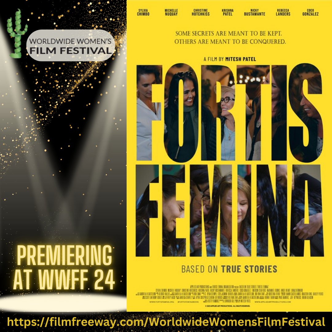 Fortis Femina 

'Based on a true story' Seven women embark on a transformative weekend in Sedona, Arizona, forging bonds and finding inner strength through shared struggles and secrets.

filmfreeway.com/WorldwideWomen…

#filmfestival #filmfestivals #filmfestivallife #womensfilmfestival