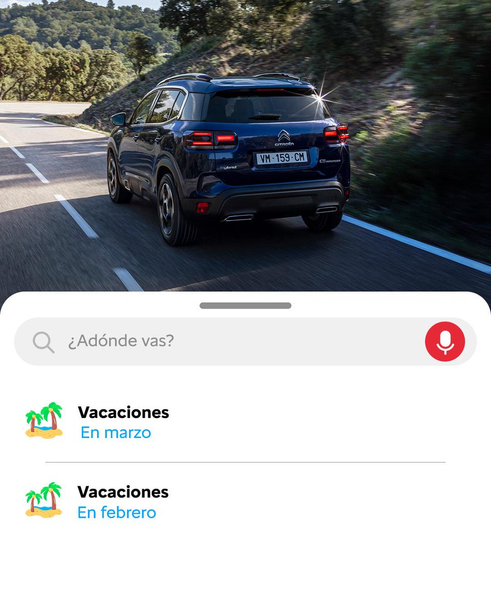 Existen 2 tipos personas 😱, las que vacacionan en febrero y las que salen en marzo ¿cuál eres tú? coméntanos a dónde te llevará #Waze estas vacaciones 🏝

#citroën #citroënchile