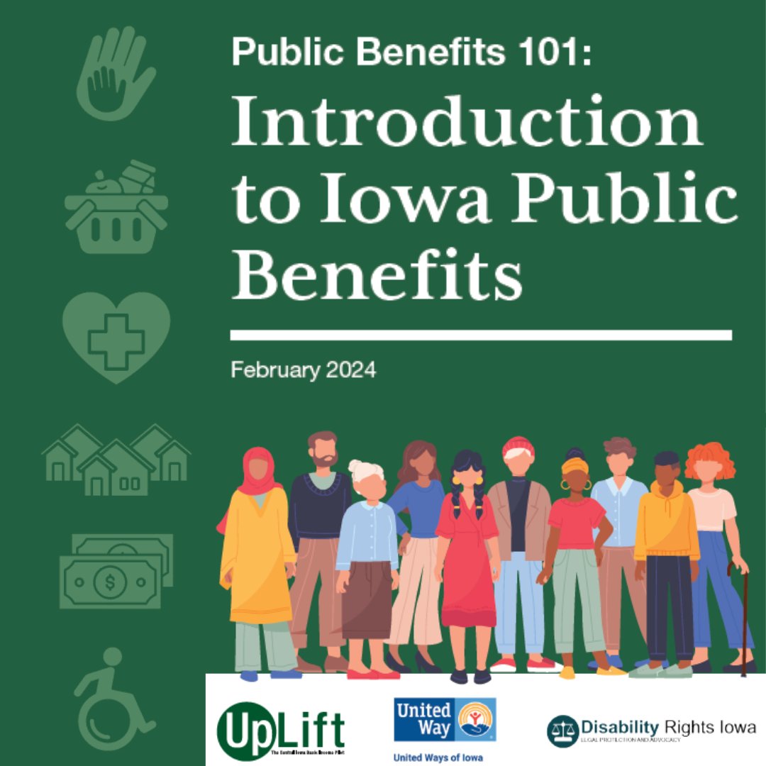 UpLift is excited to release its latest publication, "Public Benefits 101: Introduction to Iowa Public Benefits". This resource was created in partnership with United Ways of Iowa and <a href="/D_R_Iowa/">Disability Rights Iowa</a>. You can view the publication here: indd.adobe.com/view/af7e80d9-…