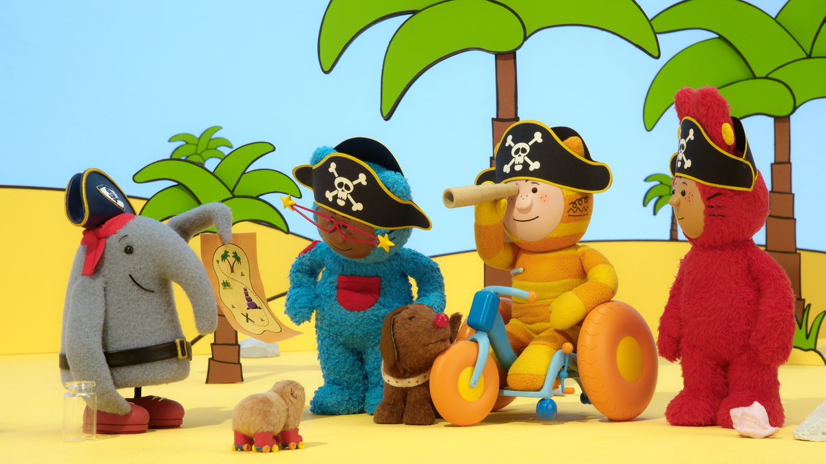 Mix up the Pirate Magic! Join Pockets, Giggle and Spin as they go hunting for pirate treasure! Stream on channel5.com. All episodes available with Audio Description and British Sign Language!