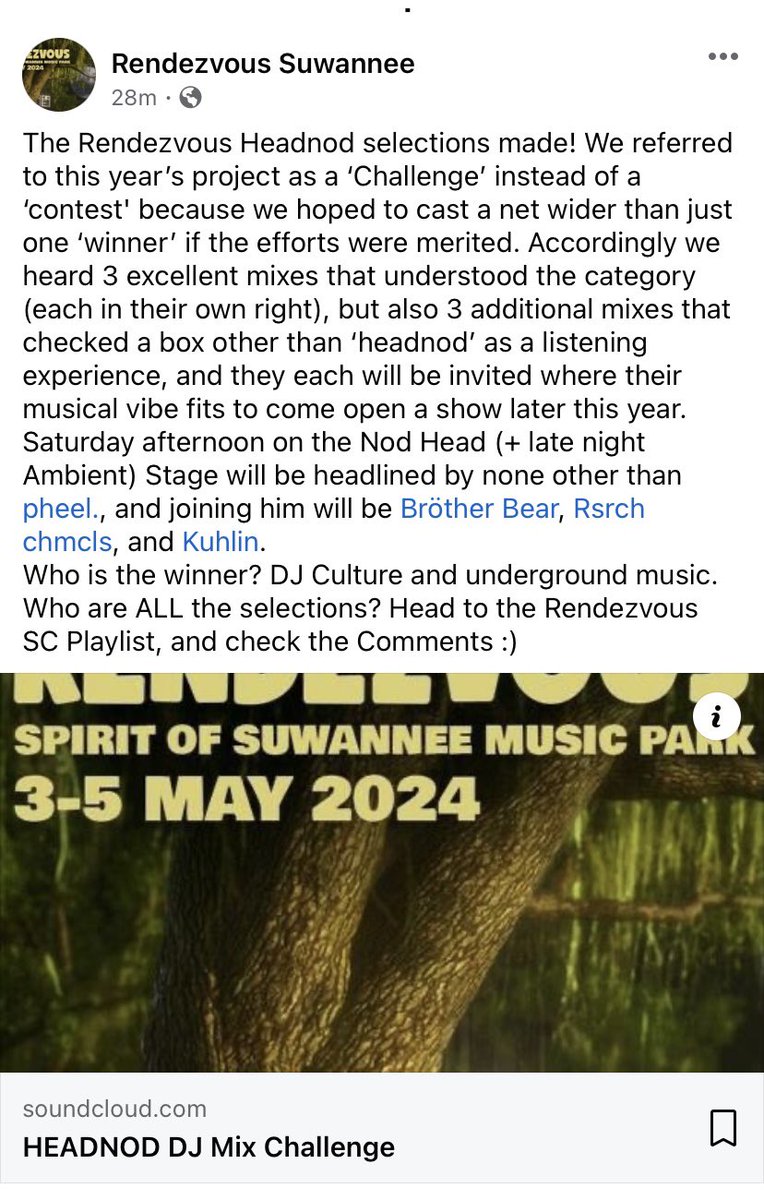 See y’all in the swamp 🥹
Super hyped for my first Suwannee. Bringing the rsrch headnod vibes Saturday afternoon ❤️🐊