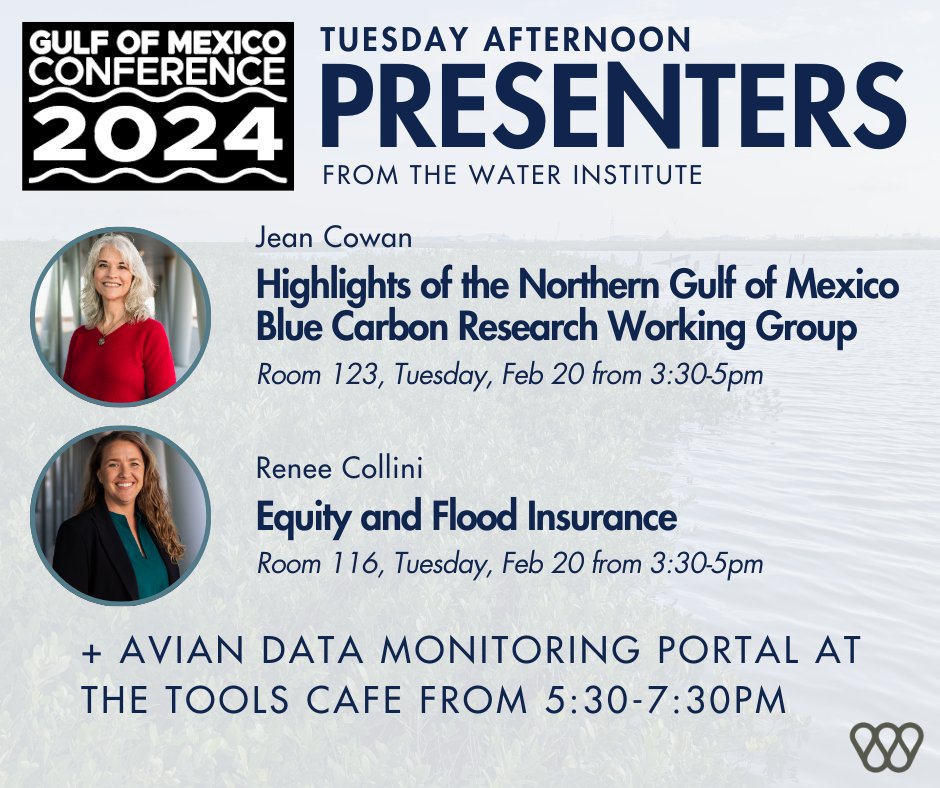 At #GOMCON this afternoon and make sure to stay for the Tools Cafe this evening In addition to a great line up of Tools Cafe presenters here ow.ly/xUMA50QFz3V come by the Institute table and check out the newly released Avian Data Monitoring Portal. ow.ly/CBRo50QFz3U