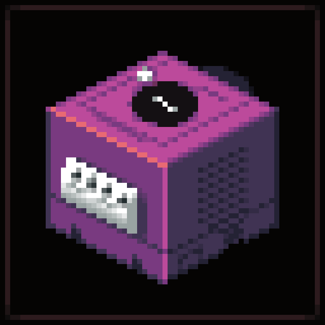 thayus_'s tweet photo. #pixelart #pixel #nintendo #gamecube #retro 

Day 002!

Missed out yesterday. That's embarrassing. Let's pretend that didn't happen haha.

Anyway, drew a Gamecube console today. Not 100% on the perspective, but oh well. https://t.co/yYGeH7uQCt