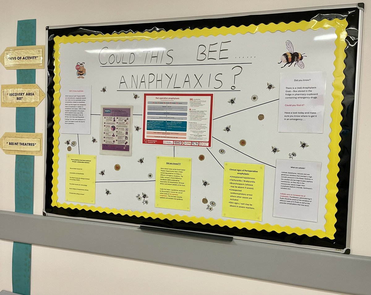Theresa (@theresa56391188) on Twitter photo “Buzzing” for our new board <a href="/Qeuhtheatres/">QEUH Adult Theatres</a> highlighting new <a href="/ResusCouncilUK/">Resuscitation Council UK</a> Peri-Op Anaphylaxis guidelines. Already led to some great conversations with colleagues!
Not sure what to do next? 🤔<a href="/LenkaScurk/">Lenka Scurkova</a> <a href="/indran_raju/">Indran Raju</a> <a href="/qeuhanaesthesia/">QEUH Department of Anaesthesia, Glasgow, UK</a> <a href="/_Kristoffer_96/">Krіѕtоffеr</a> “Buzzing” for our new board <a href="/Qeuhtheatres/">QEUH Adult Theatres</a> highlighting new <a href="/ResusCouncilUK/">Resuscitation Council UK</a> Peri-Op Anaphylaxis guidelines. Already led to some great conversations with colleagues!
Not sure what to do next? 🤔<a href="/LenkaScurk/">Lenka Scurkova</a> <a href="/indran_raju/">Indran Raju</a> <a href="/qeuhanaesthesia/">QEUH Department of Anaesthesia, Glasgow, UK</a> <a href="/_Kristoffer_96/">Krіѕtоffеr</a>