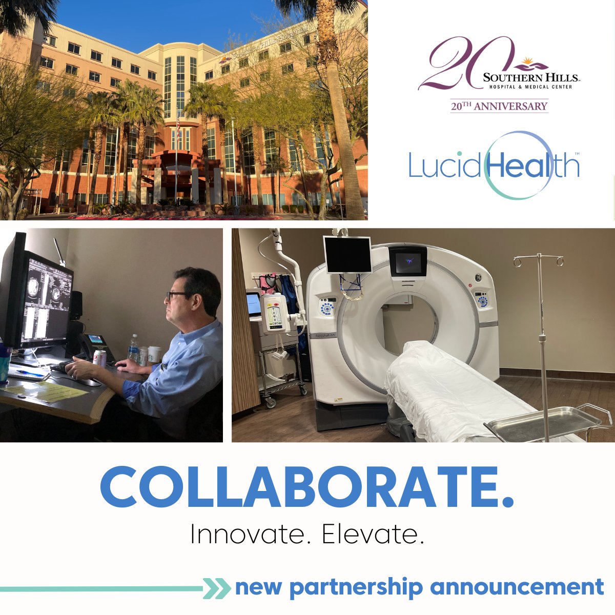 'As we grow into this new market, we are fortunate to have found a partner in @SHHospitalLV,' stated Steve Corbeil, CEO of LucidHealth. Read the full announcement here: loom.ly/WHwP-ow #PoweredByLucidHealth #ClearlyTheFuture #LucidHealth #Radiology #RadLeaders #HCA
