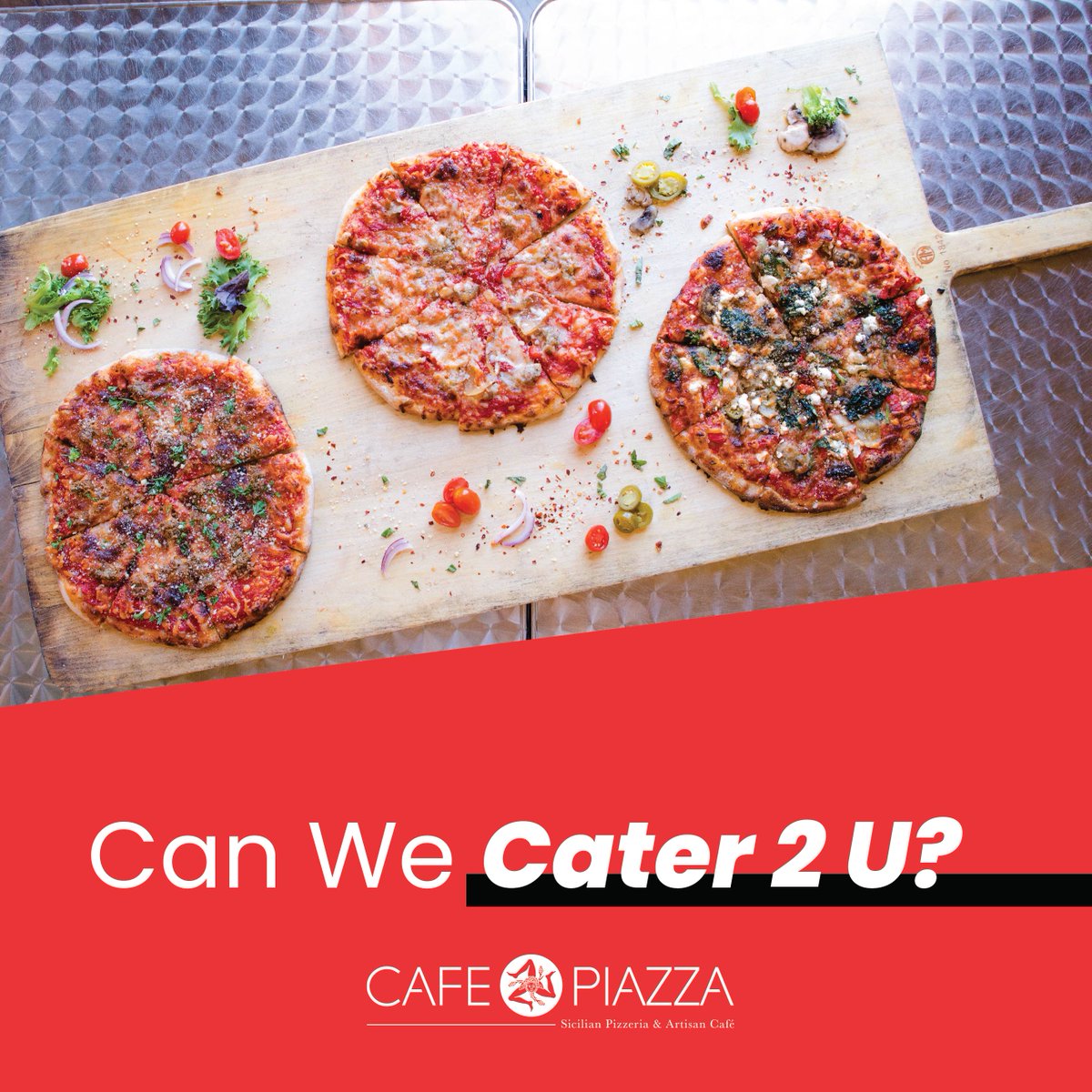We’ve got your dinner, dessert, and so much more. ❤️🍕

Make your event a hit with catering services from Cafe Piazza! Treat your guests to a spread of delicious food they won’t stop enjoying!

Give us a call, and let’s make your night one for the books!

#CafePiazzaCatering