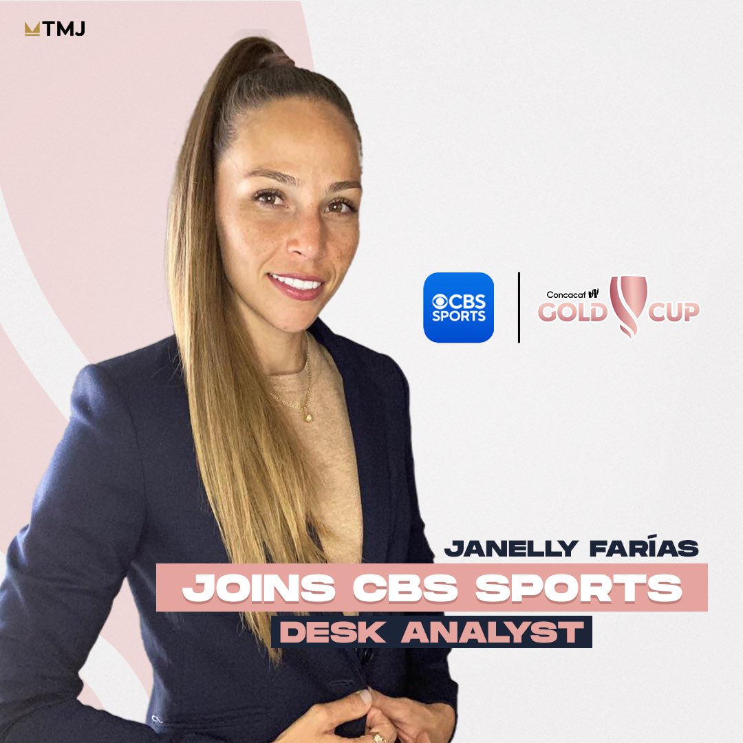 Excited for #TMJAthlete @janellyfarias for returning to @CBSSports to be a Desk Analyst for the CONCACAF W Gold Cup ⚽ A true professional balancing a career in sports on and off the pitch