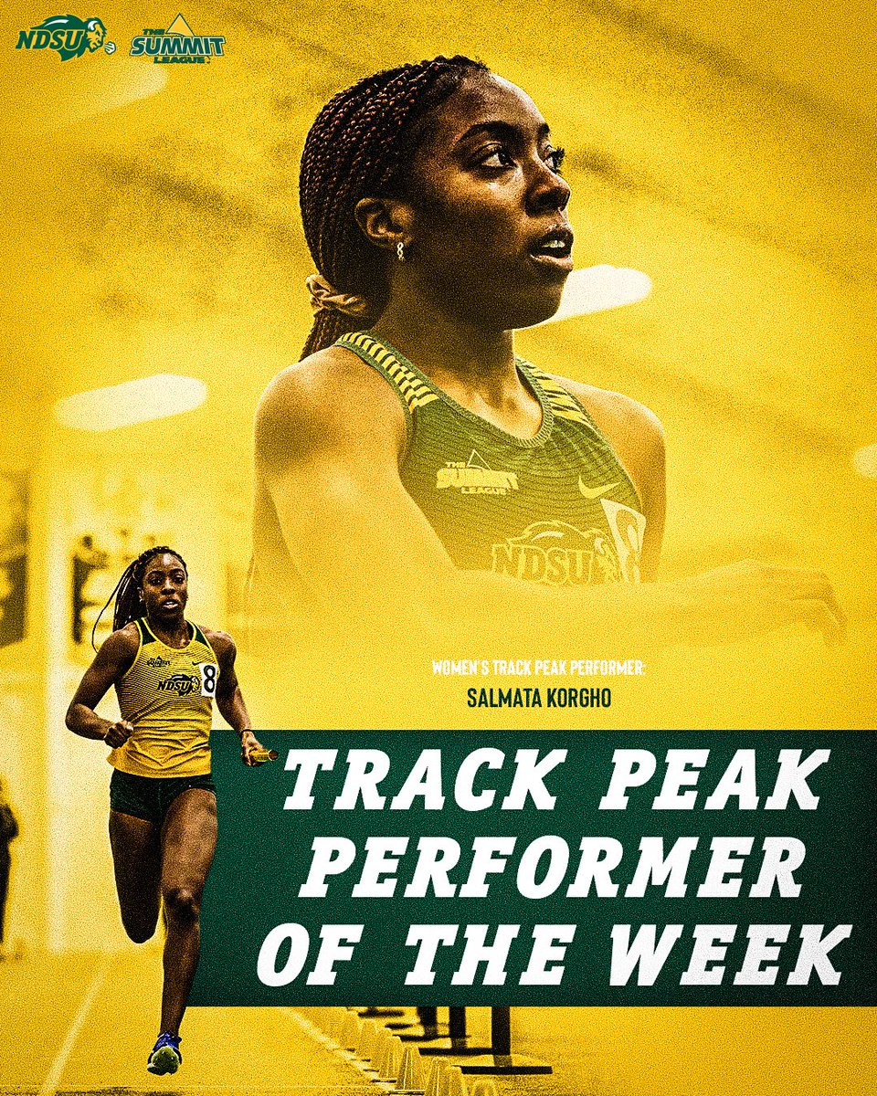 Salmata Korgho is the Summit League Peak Performer of the Week for women's track!