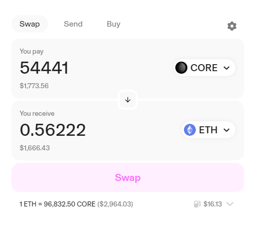 ShopSaveNEarn's tweet image. $CORE Revenue Share is live