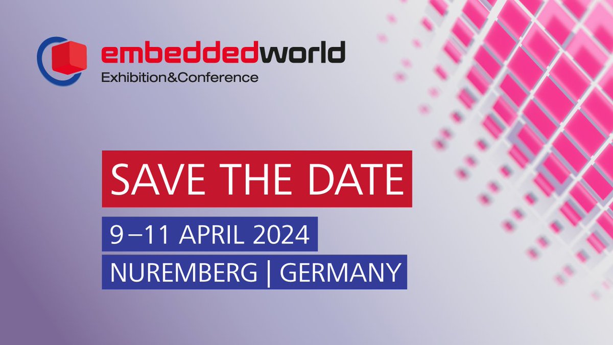 See you at @embedded_world this year? Click to register and get a demo of our latest hardware and software offerings. #ew24 #embeddedworld embedded-world.de/en