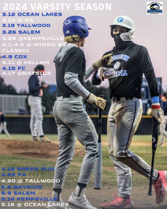 Landstown Eagles 2024 Varsity Baseball Schedule

<a href="/LandstownEagles/">Landstown HS</a> <a href="/lhsbaseball2001/">Landstown Baseball</a> <a href="/757_Baseball1/">757Baseball</a> @PBRVirginiaDC <a href="/3treycampos3/">Trey Campos</a> <a href="/GeorgeC2025/">George Chevalier</a> <a href="/kyleflora_2025/">Kyle Flora</a> <a href="/camtelly2025/">Cam Tellefsen</a> <a href="/_jordanhunt_/">Jordan Hunt</a> <a href="/ethynedwards_26/">Ethyn Edwards 2026</a> <a href="/ColinKim42/">Colin Kim</a> <a href="/Charlie_Hogan8/">Charlie Hogan</a> <a href="/AidanRossLHS/">Aidan Ross</a> <a href="/ZachBlevins/">Zach Blevins</a> <a href="/DawsonHogan8/">Dawson Hogan</a> <a href="/757teamz/">757Teamz</a>