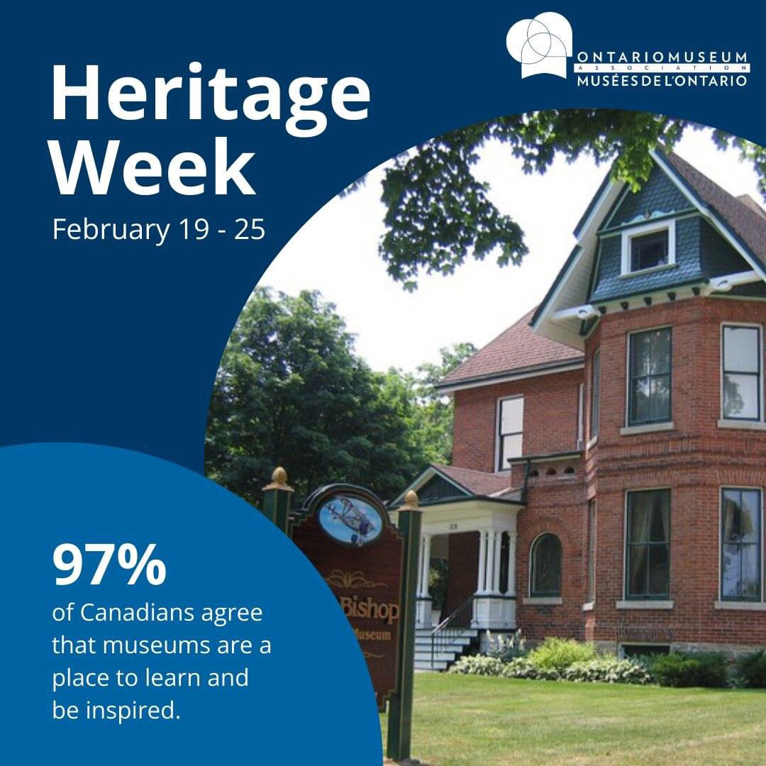 Ontario Heritage Week is February 19 – 25. It’s an opportunity to celebrate Ontario’s museums, their staff and volunteers, and their diverse contributions to communities across the province. 

@museumsontario 
#ONHeritageWeek #MuseumsConnectON