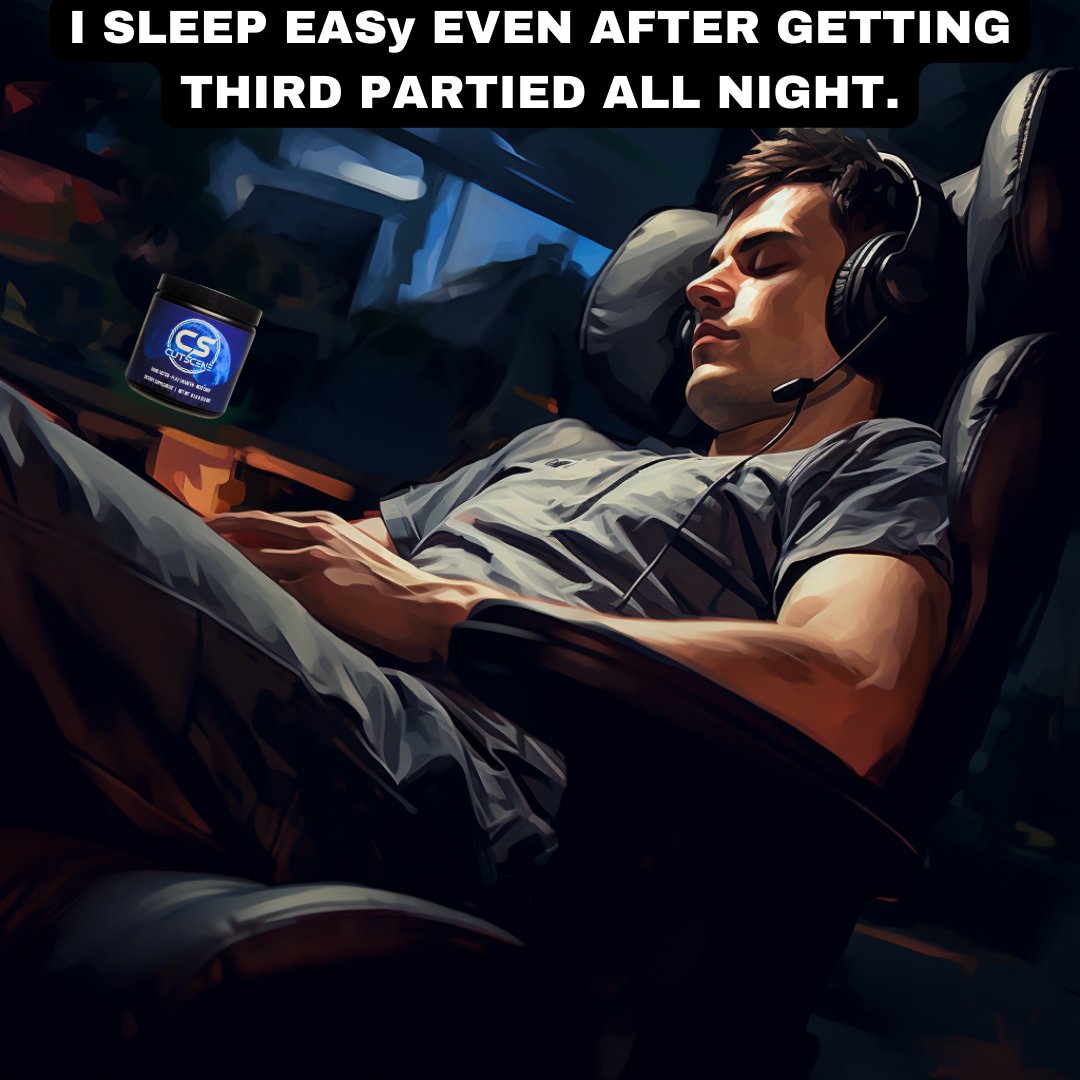 CutSceneSleep's tweet image. USA made, all natural, and no next-day grogginess! 
Get your Z's improved now 💪😴
#Gamers #gaminginsomnia #forgamers #sleepforgamers #gamingsupplements