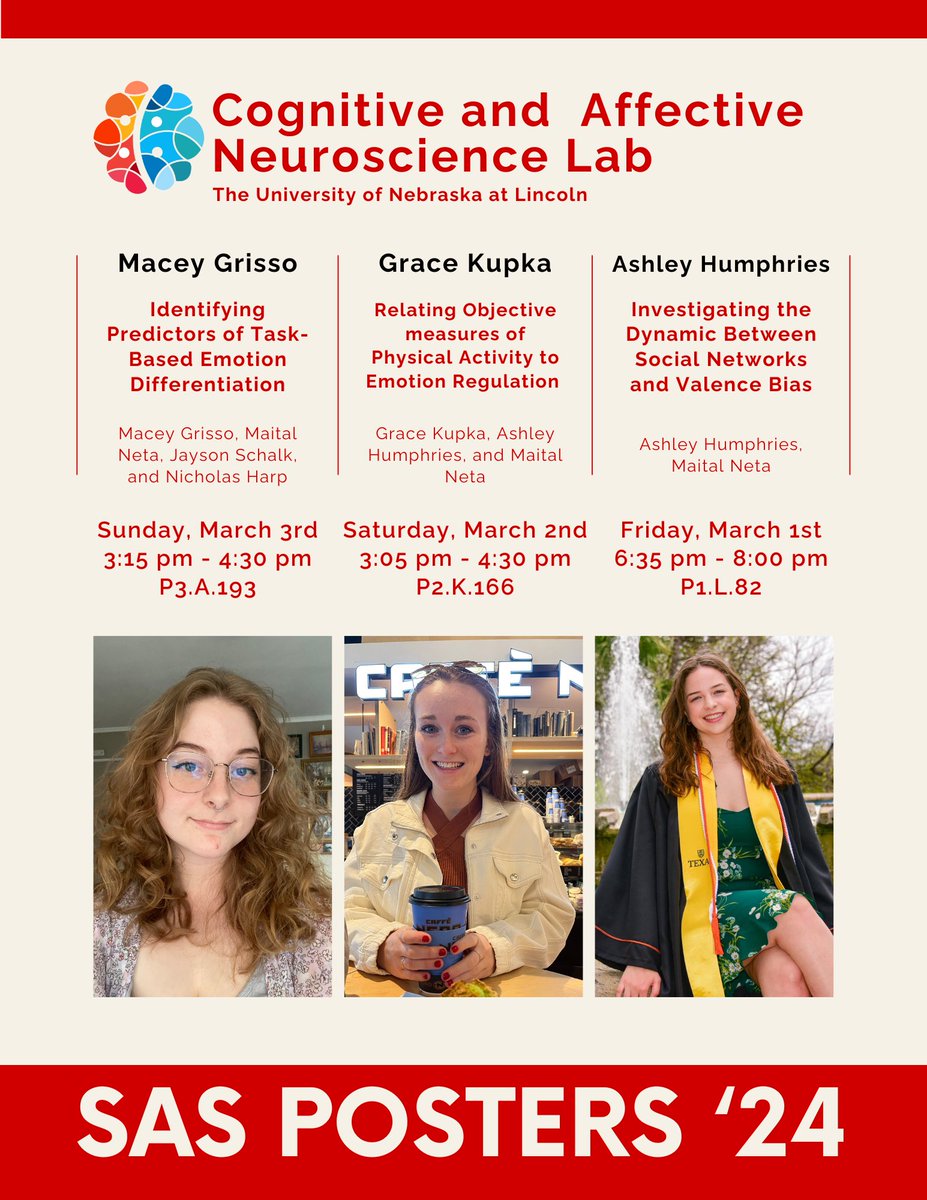 CAN Lab @ UNL (@canlab_unl) on Twitter photo Hi! #AffectScience2024 is coming up soon, so here's poster information from our three research specialists who are presenting 🙌! Please stop by if you are attending <a href="/affectScience/">Society for Affective Science</a>! Hi! #AffectScience2024 is coming up soon, so here's poster information from our three research specialists who are presenting 🙌! Please stop by if you are attending <a href="/affectScience/">Society for Affective Science</a>!