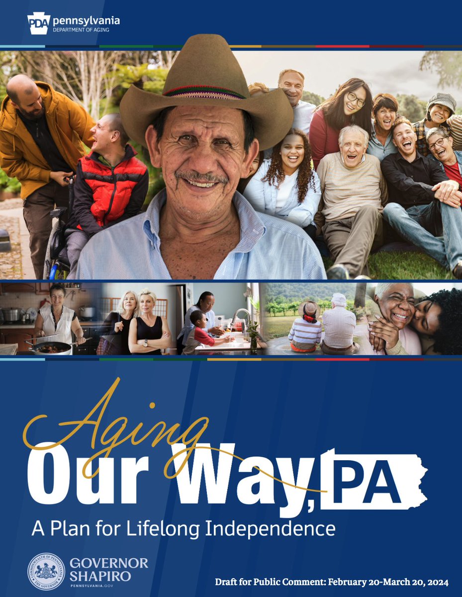We are excited to read this Pennsylvania Department of Aging plan titled Aging Our Way, PA: A Plan for Lifelong Independence. Check out here: hubs.la/Q02lJkgC0 #aginginplace #agetech #aging #aginggracefully #agingwell #agingservices #pennsylvania